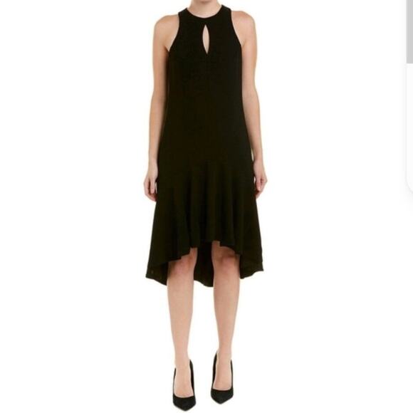 Trina Turk Dresses & Skirts - NWT Trina Turk Black Key Hole High Low Knee Length Sleeveless Dress 12